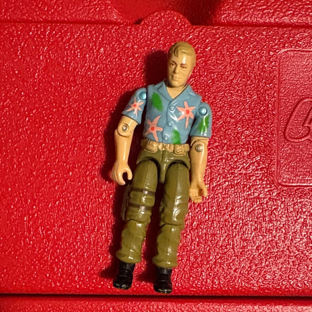 Vintage GI Joe Action Figure with Blue Shirt and Green Pants